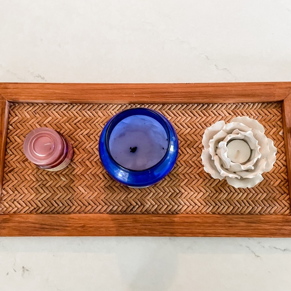 Large size Wooden Herringbone Serving Tray - Picture 4 of 5